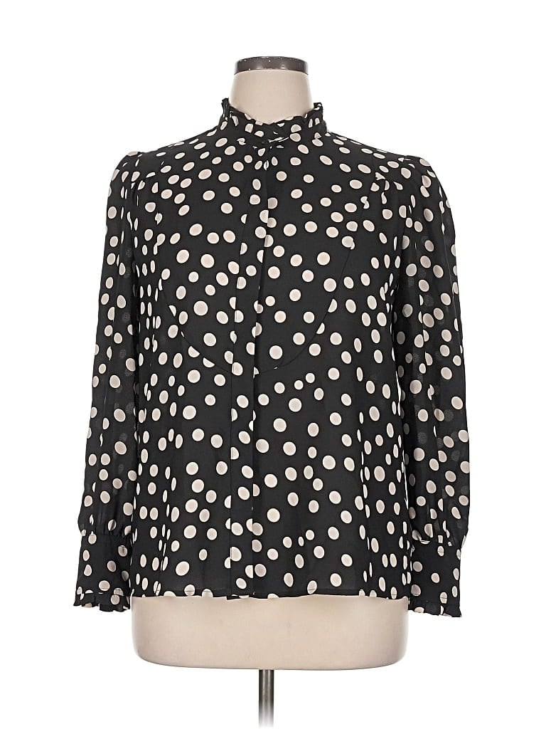 Pre-owned Dressbarn Long Sleeve Blouse In Black