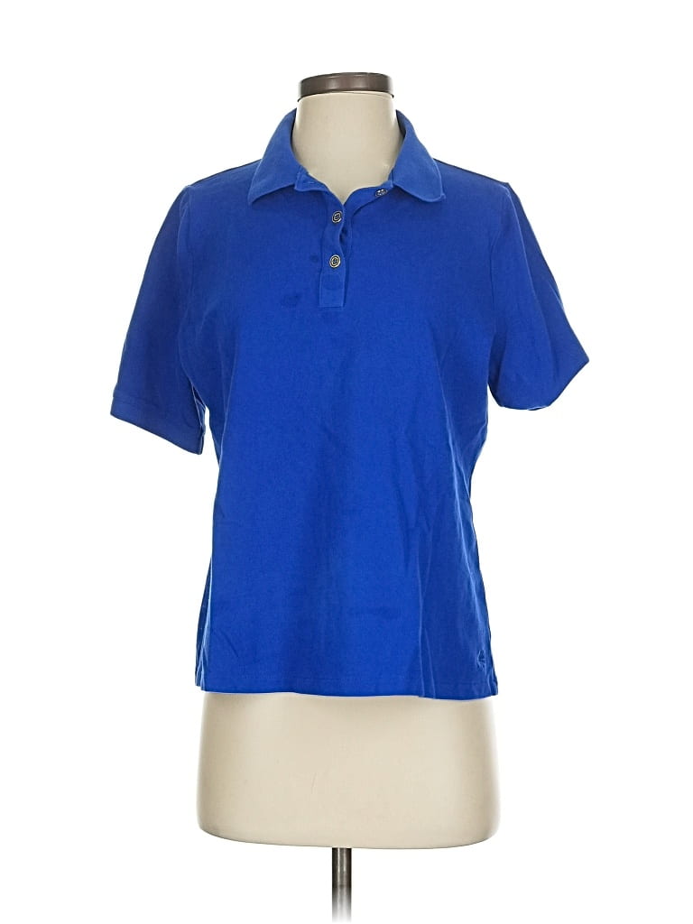 Click to view more detailed imagery on our partner's website Pre-owned Isaac Mizrahi Live Short Sleeve Blouse In Blue