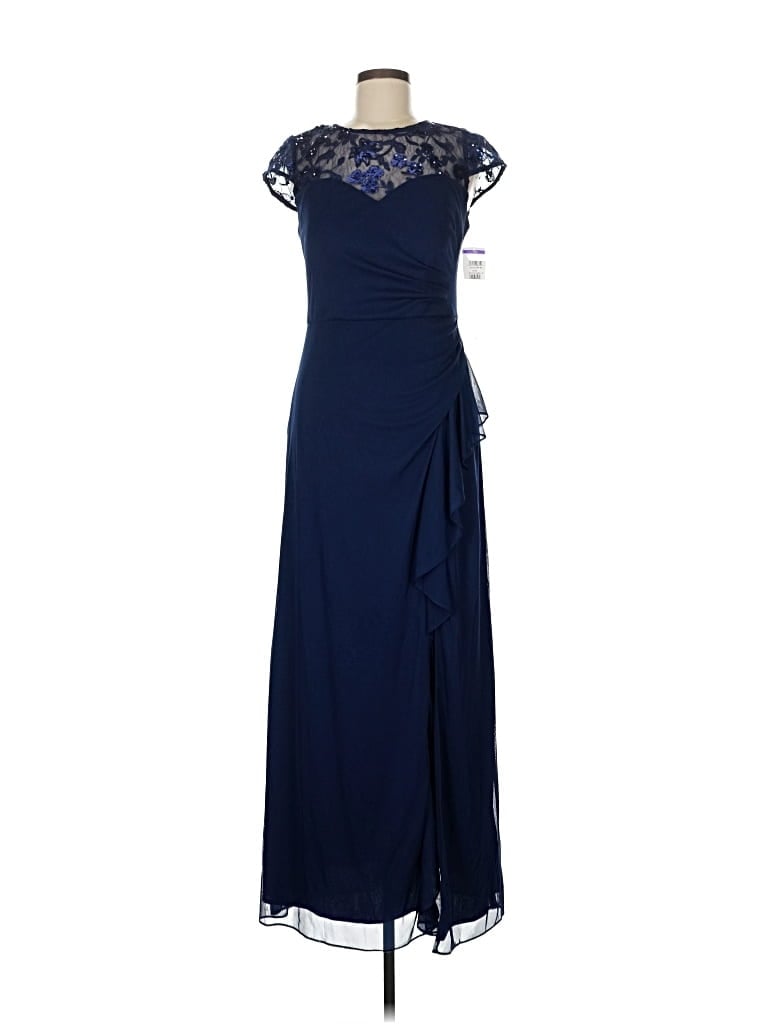Pre-owned Alex Evenings Cocktail Dress In Blue