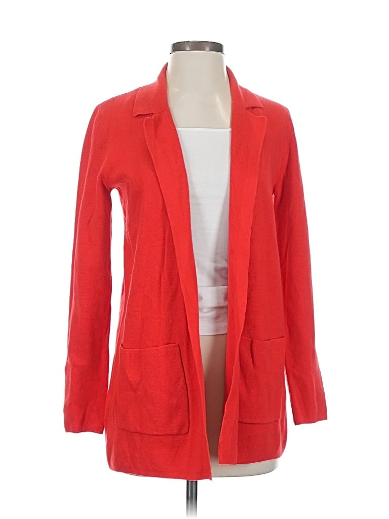 Pre-owned Ann Taylor Loft Cardigan Sweater In Red