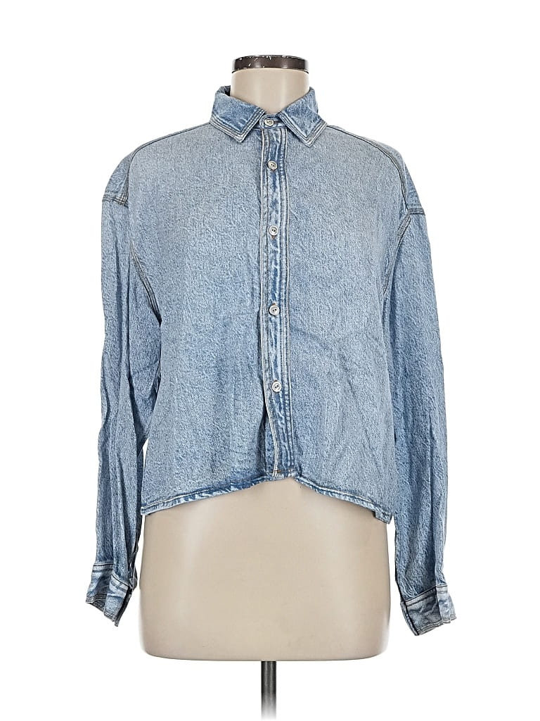 Pre-owned Rag & Bone Long Sleeve Button Down Shirt In Blue