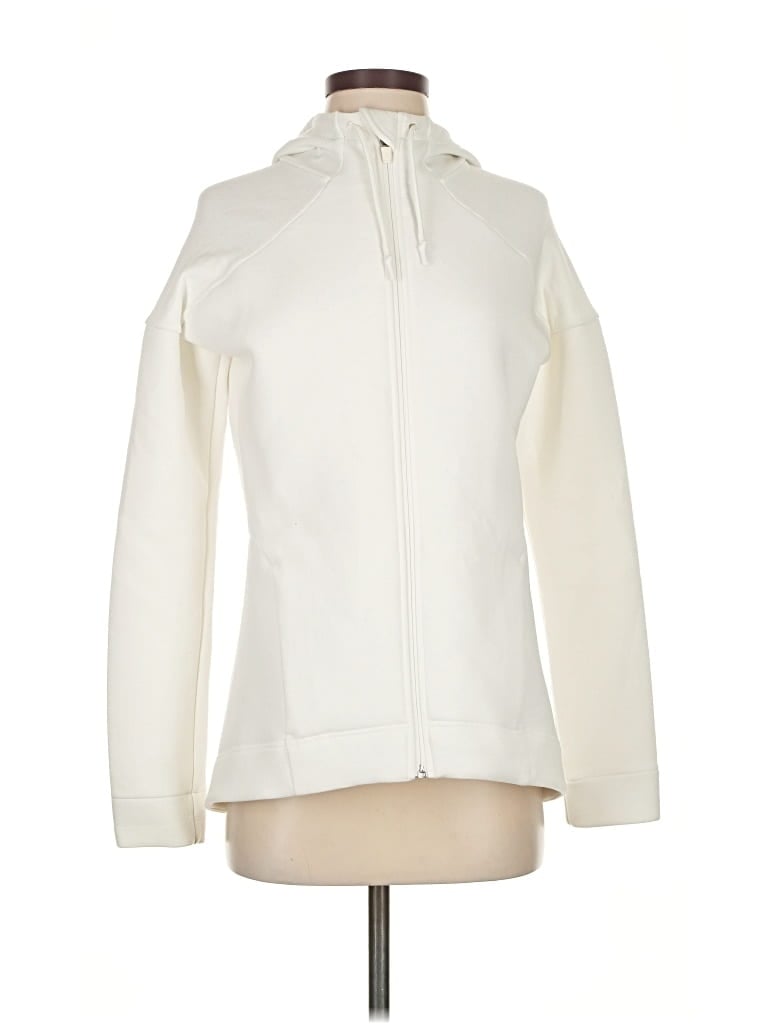 Pre-owned Sweaty Betty Zip Up Hoodie In White