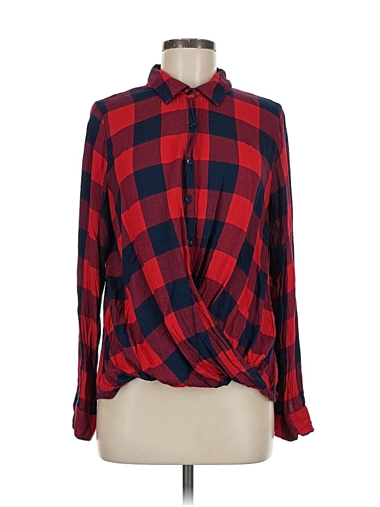 Pre-owned Harper Heritage Long Sleeve Blouse In Red
