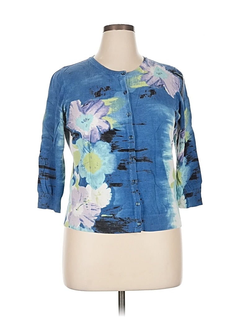 Pre-owned Joseph A Cardigan Sweater In Blue