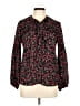 Harve Benard 100% Polyester Floral Black Long Sleeve Blouse Size M - photo 1