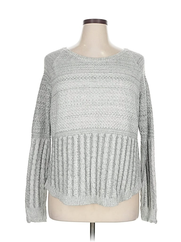 Pre-owned Athleta Pullover Sweater In Silver