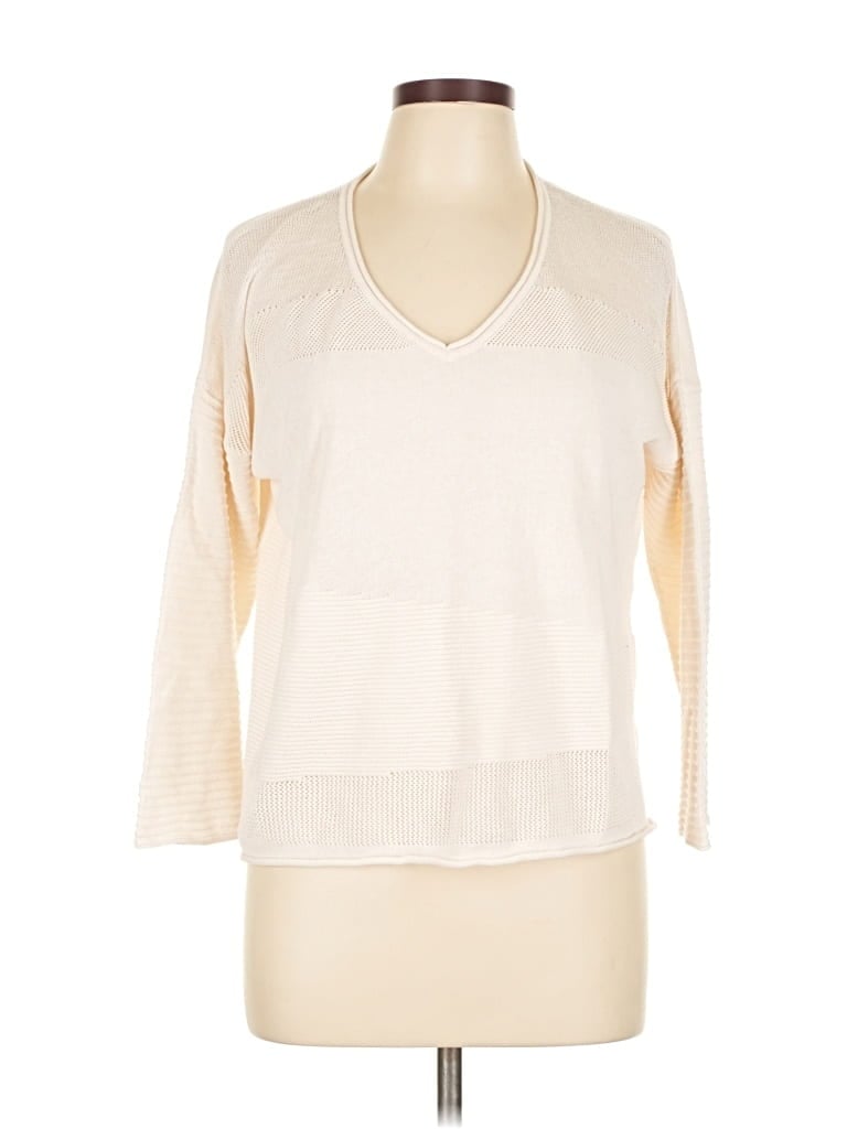 LAURIE FELT Pre-owned Pullover Sweater In White