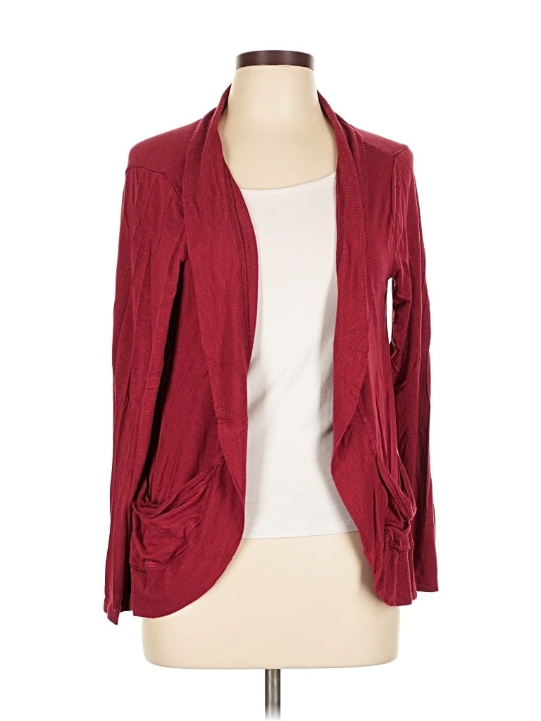 Pre-owned Coldwater Creek Cardigan Sweater In Burgundy