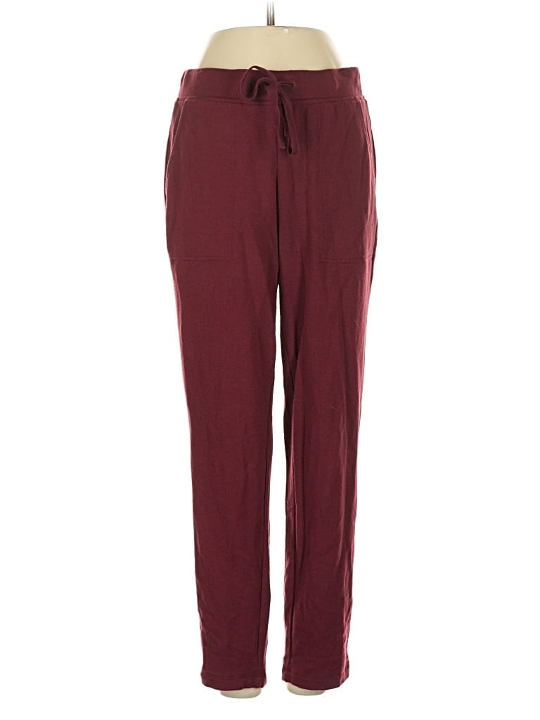 Pre-owned Lou & Grey Casual Pants In Burgundy