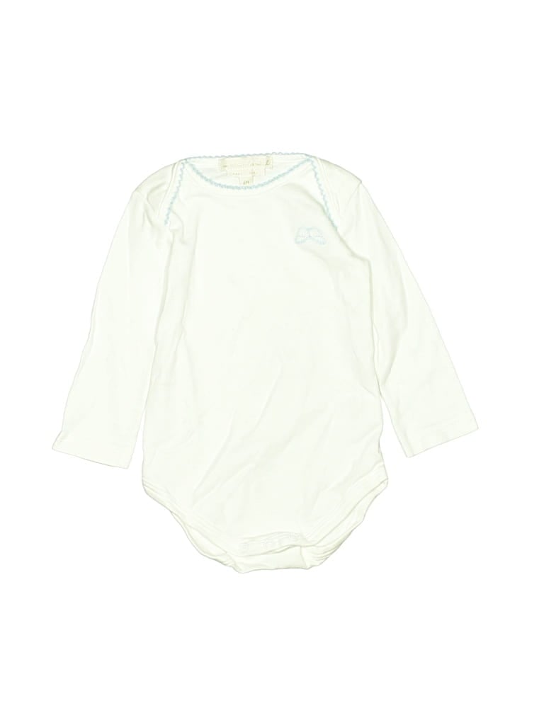 Click to view more detailed imagery on our partner's website Pre-owned Marie Chantal Babies' Long Sleeve Onesie In White