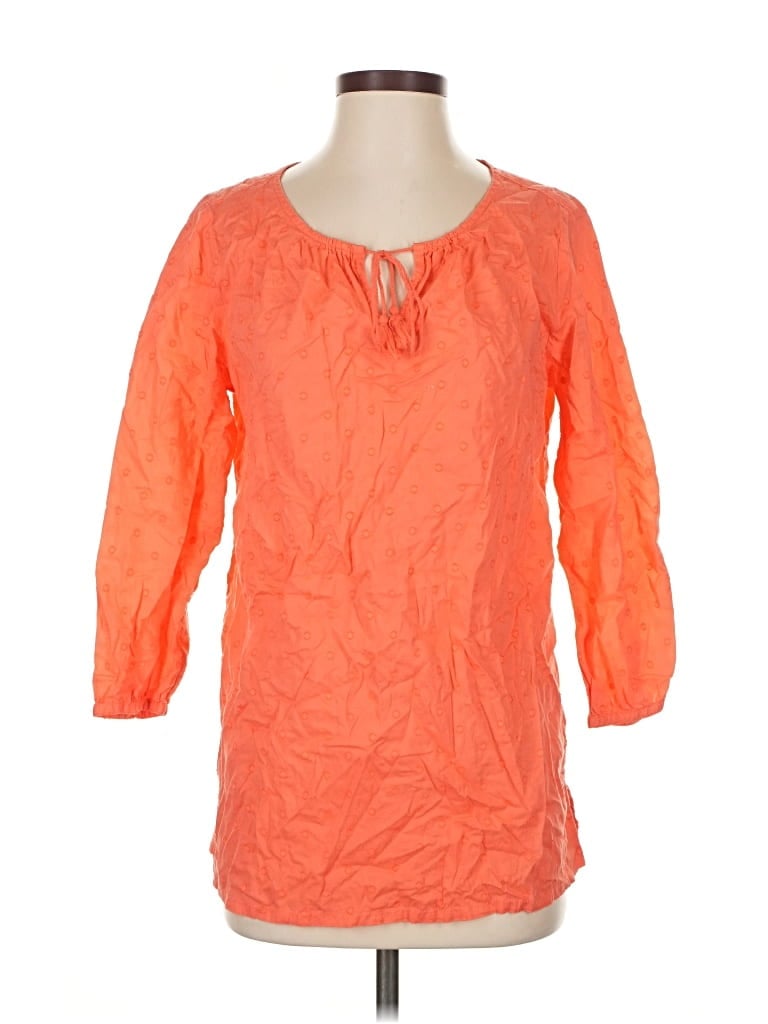 Pre-owned Tommy Hilfiger 3/4 Sleeve Blouse In Orange