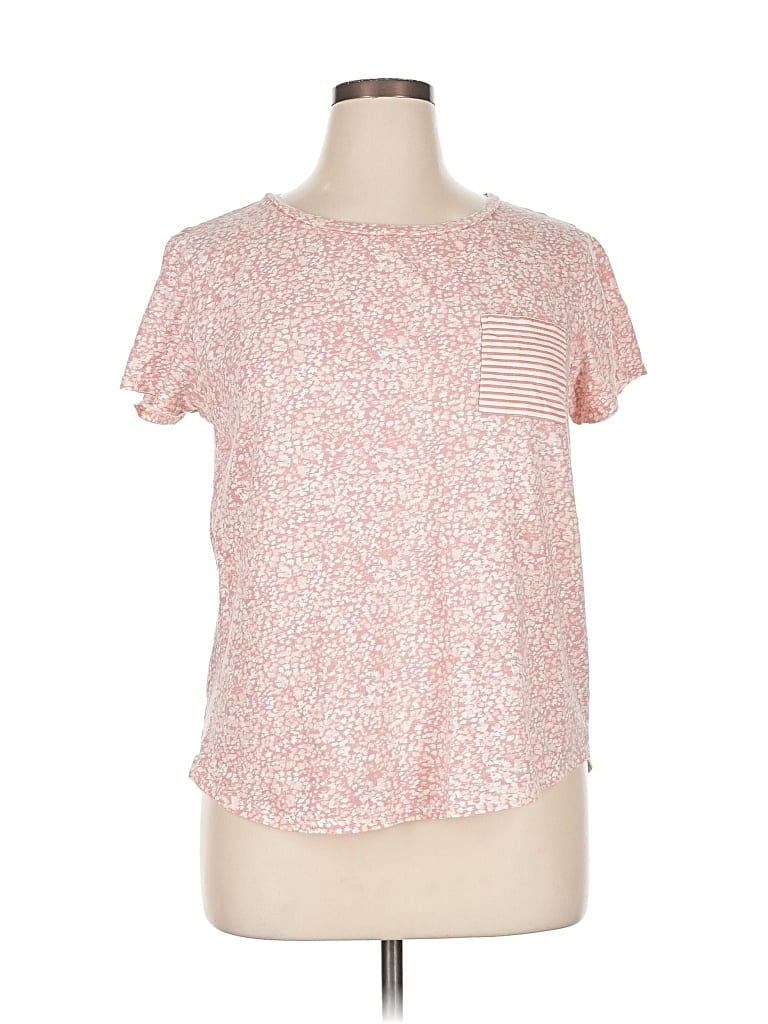 Pre-owned Ann Taylor Loft Outlet Short Sleeve T-shirt In Pink