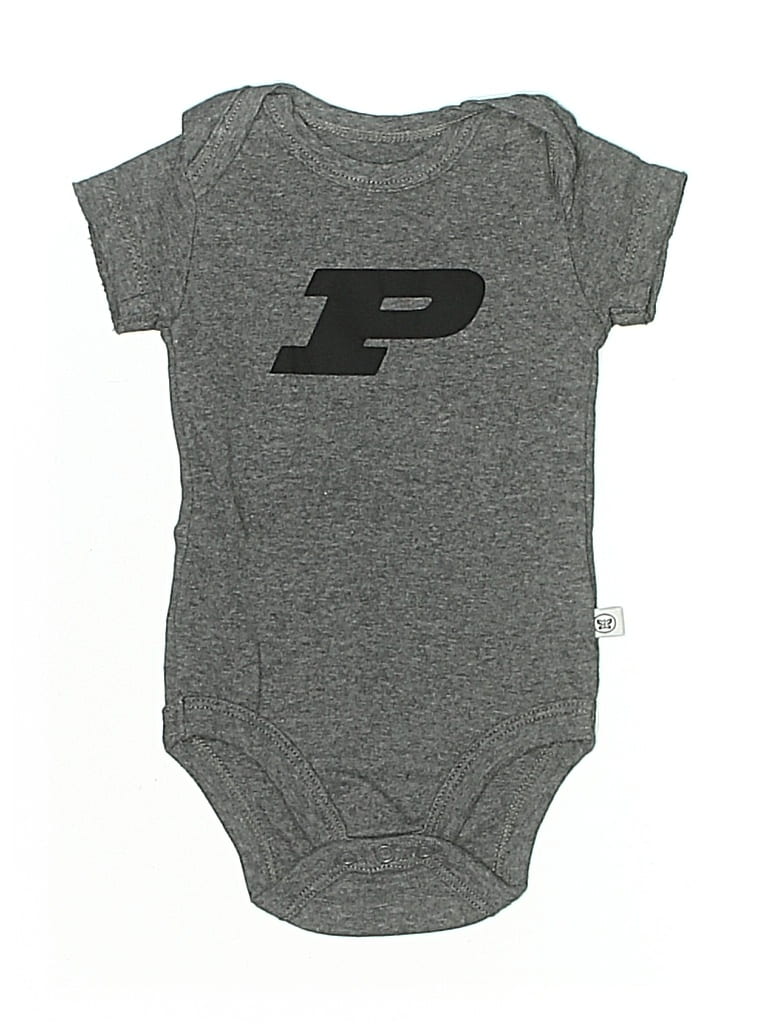 Click to view more detailed imagery on our partner's website Pre-owned Honest Baby Clothing Babies' Short Sleeve Onesie In Gray