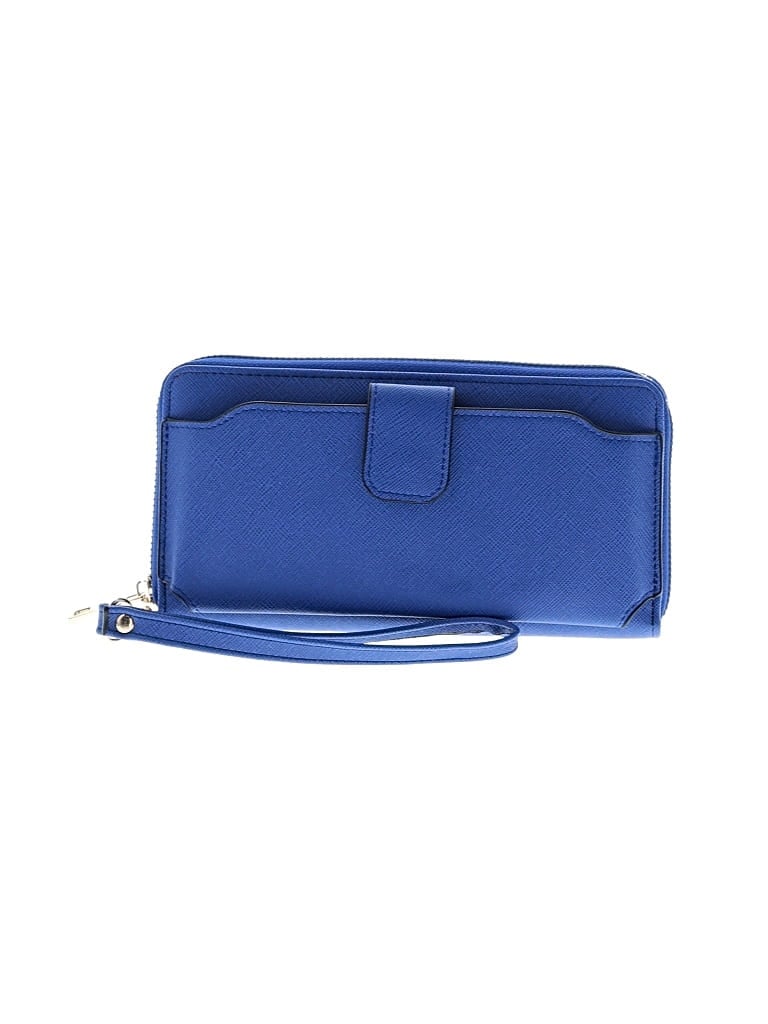 Pre-owned Unbranded Leather Wallet In Blue