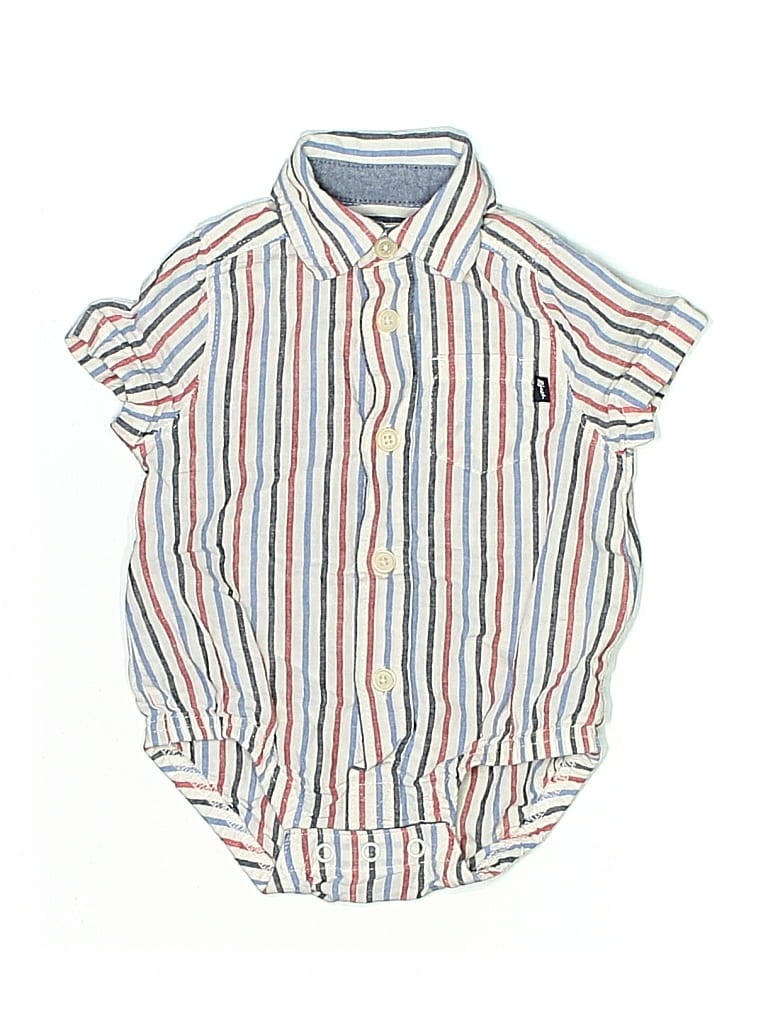 Pre-owned Baby B'gosh Babies' Short Sleeve Onesie In White