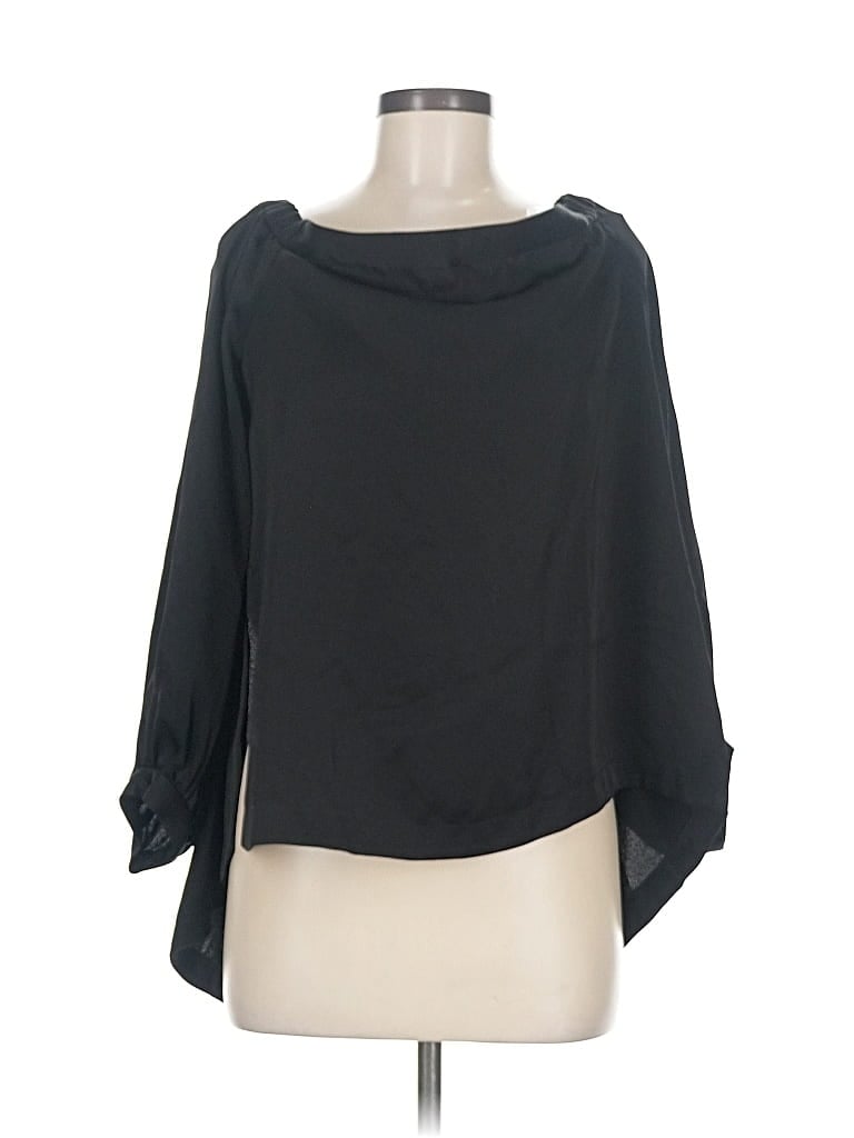 Pre-owned Bcbgmaxazria 3/4 Sleeve Blouse In Black