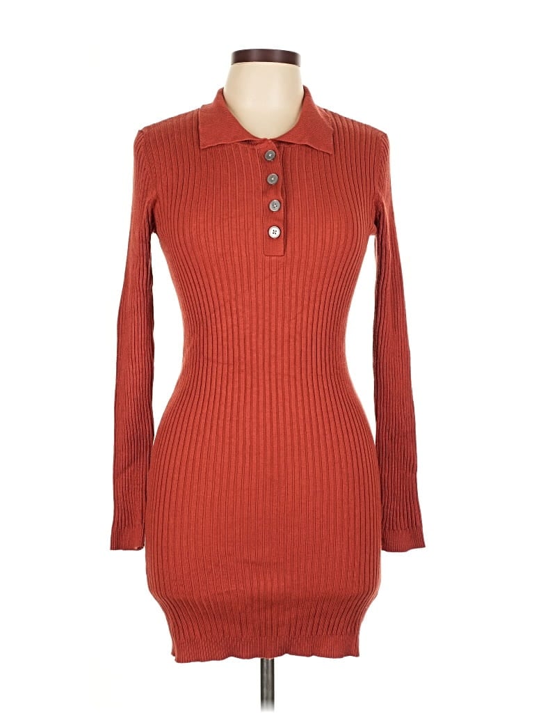 No Comment Casual Dress In Orange