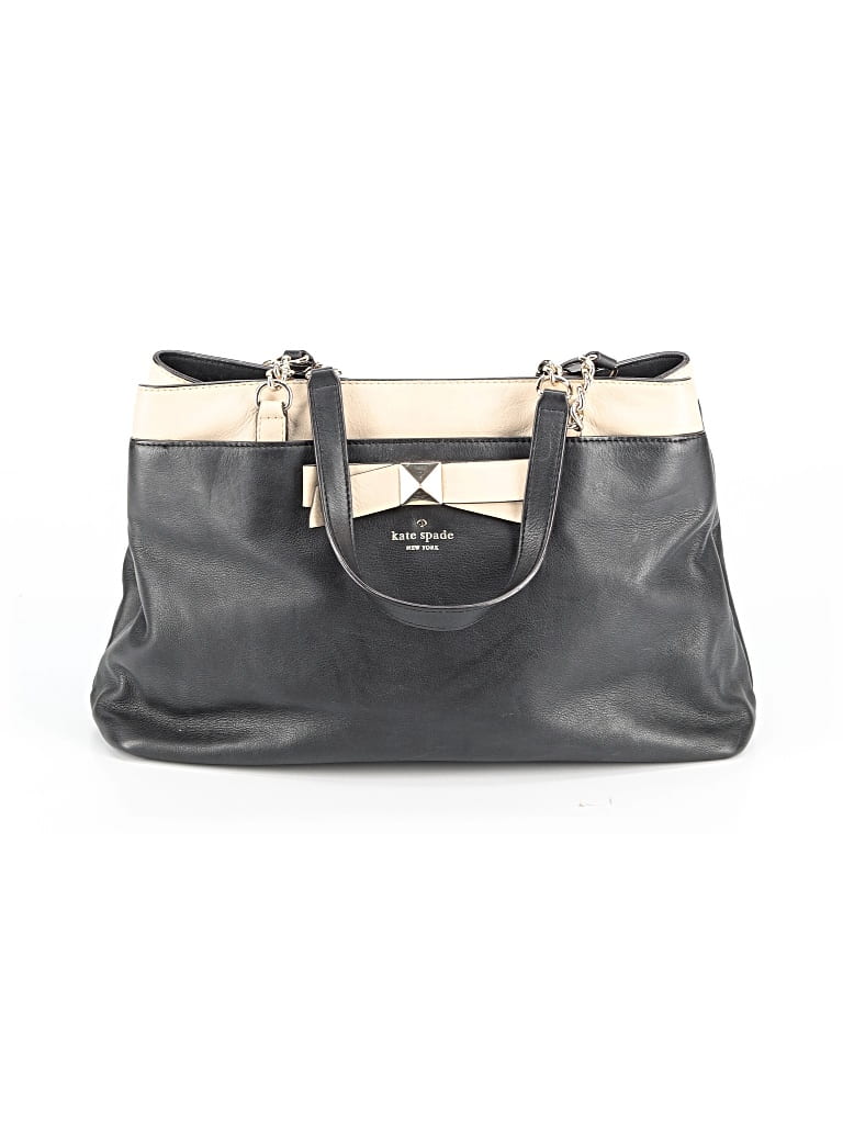 Pre-owned Kate Spade New York Leather Tote Bag In Black