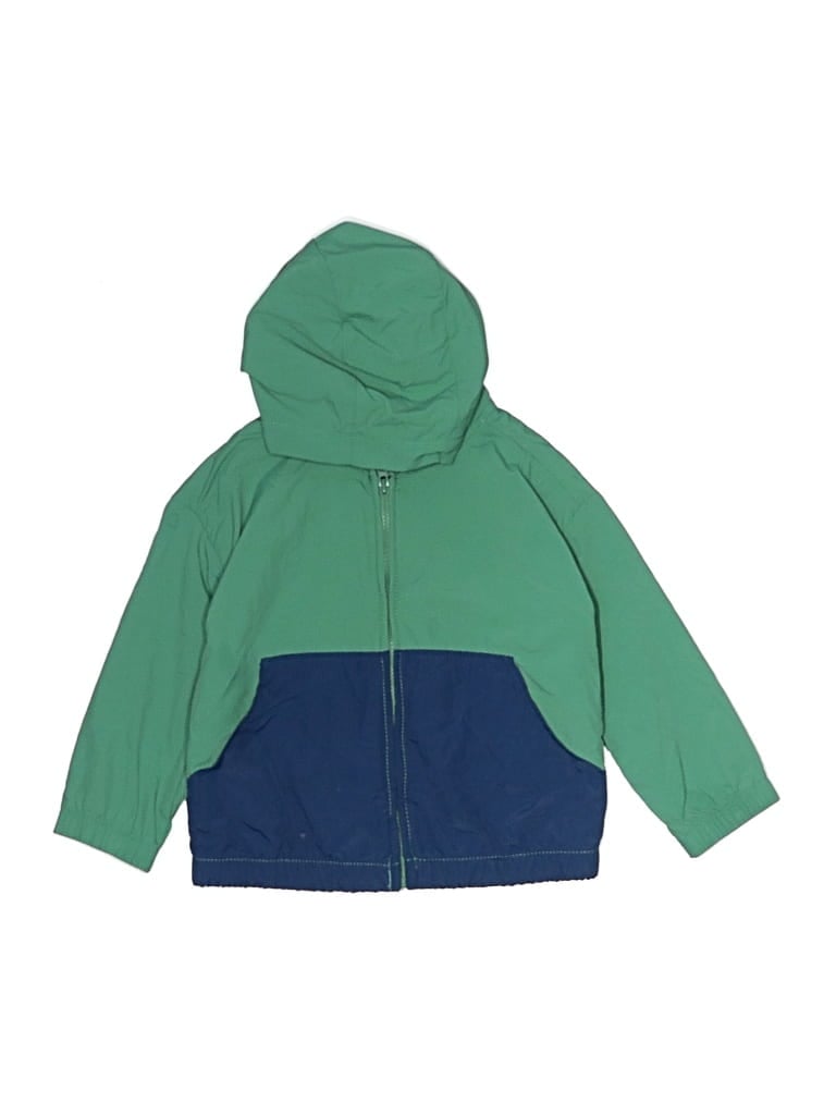 Pre-owned Carter's Kids' Zip Up Hoodie In Green