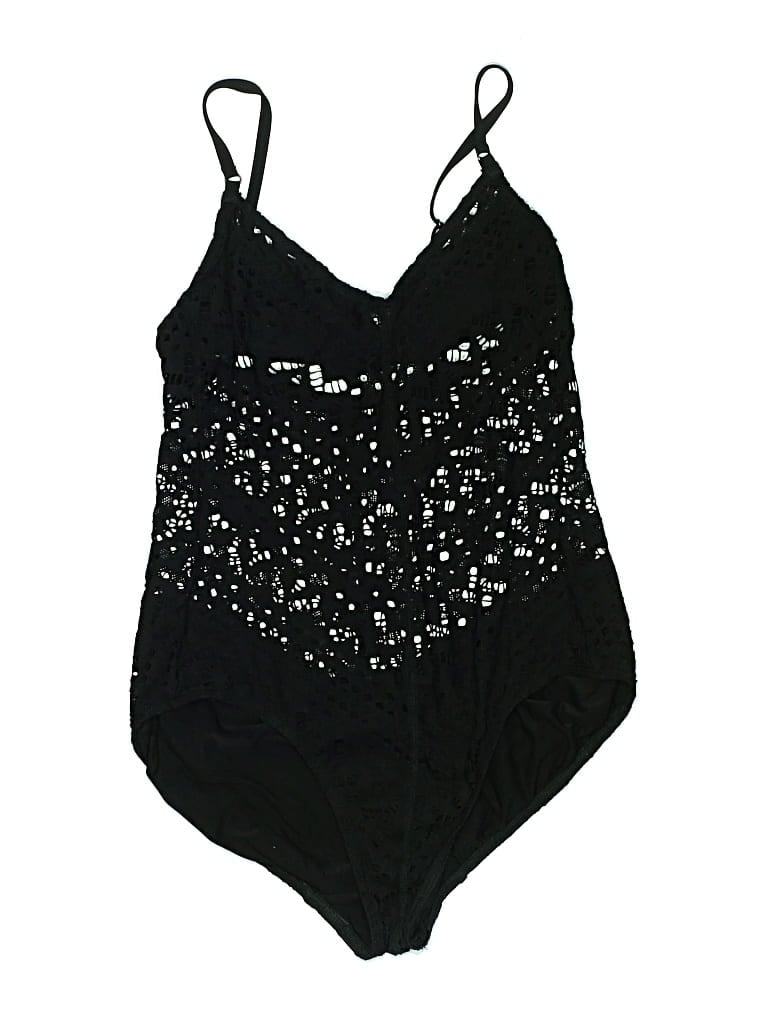 Pre-owned Robin Piccone Bodysuit In Black