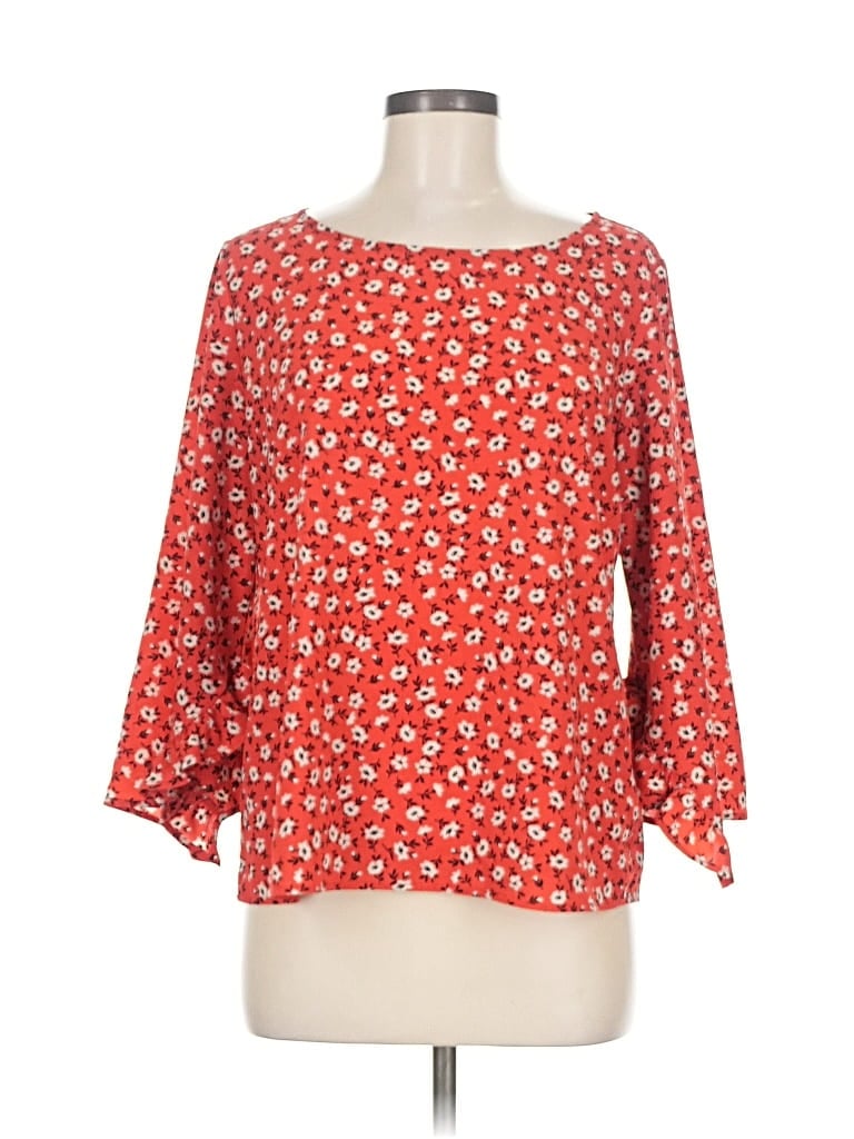 Pre-owned W5 3/4 Sleeve Blouse In Red