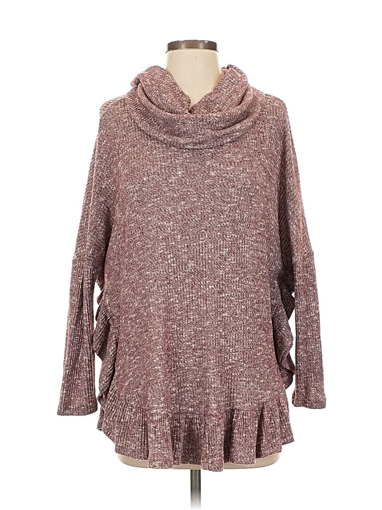 Pre-owned She + Sky Pullover Sweater In Burgundy