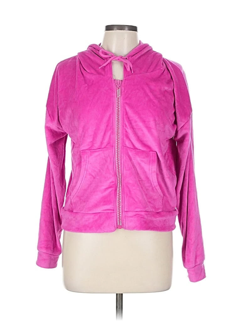 Pre-owned Assorted Brands Zip Up Hoodie In Pink