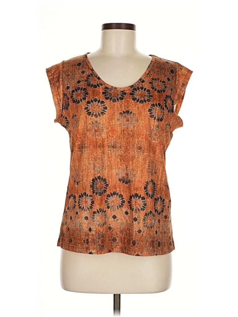 Pre-owned Unbranded Sleeveless Blouse In Orange