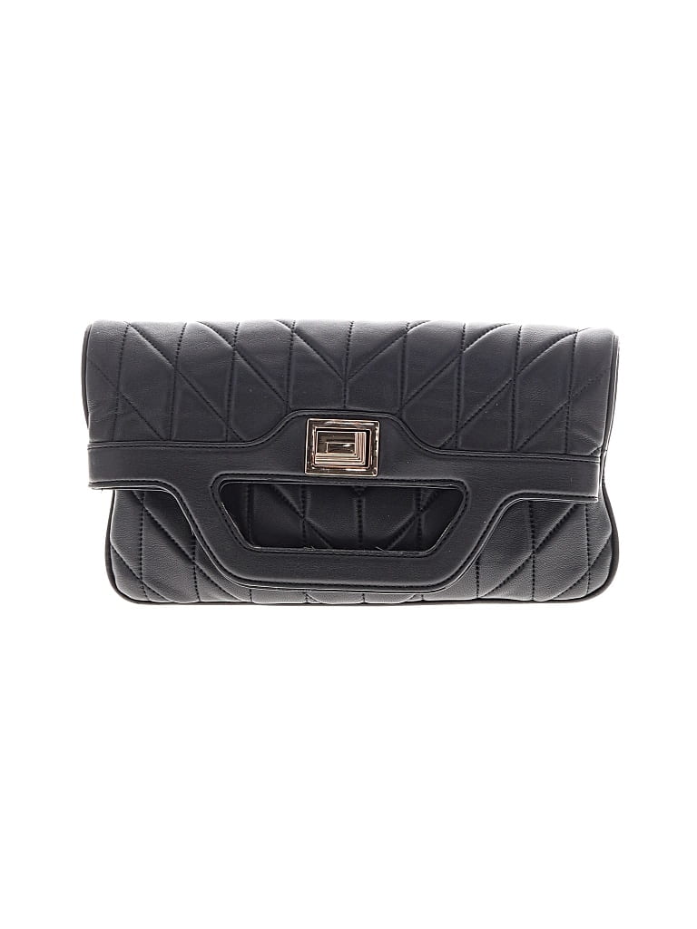 Pre-owned Karl Lagerfeld Leather Clutch In Black