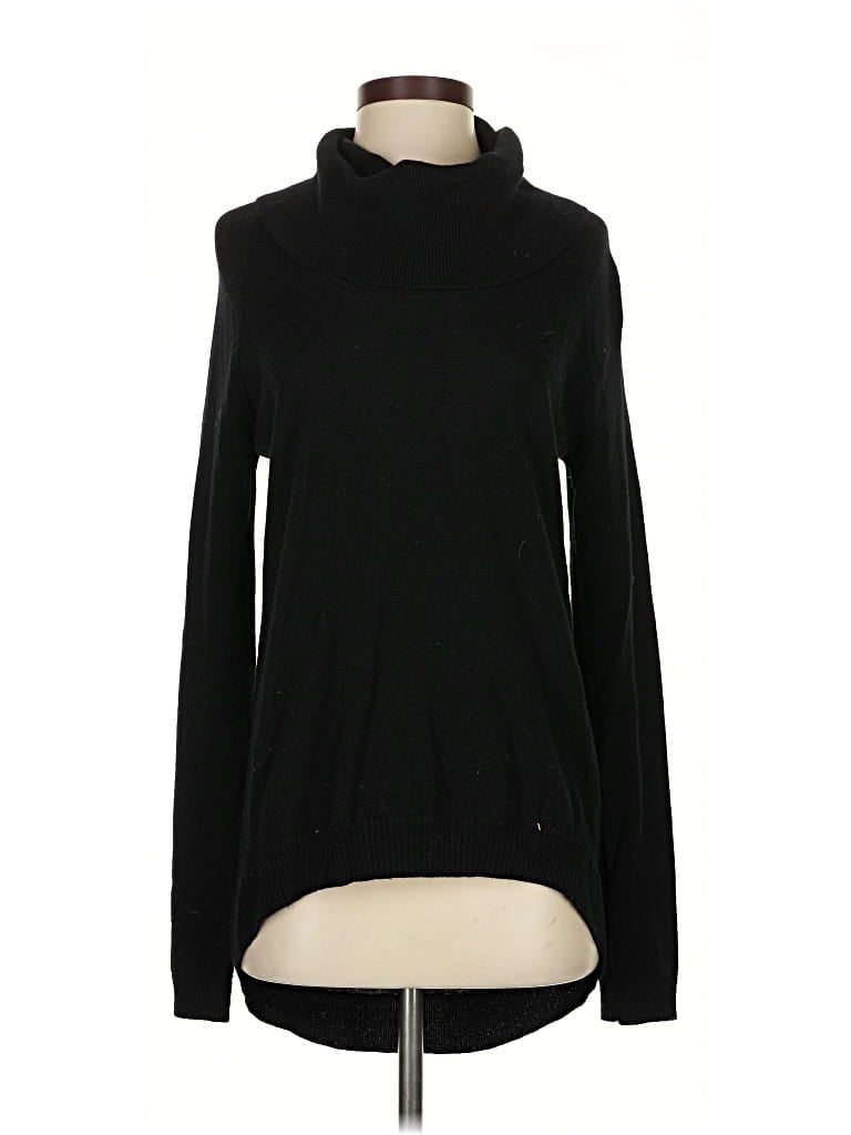 Pre-owned Bcbgmaxazria Turtleneck Sweater In Black