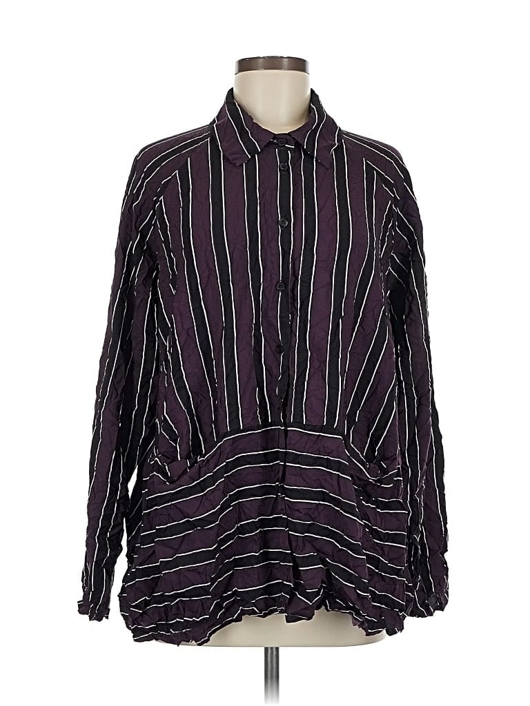 Click to view more detailed imagery on our partner's website Pre-owned Comfy Usa Long Sleeve Blouse In Purple