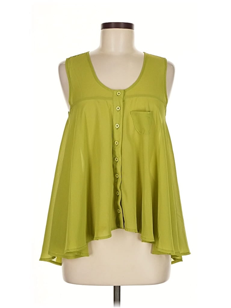 Pre-owned Material Girl Sleeveless Blouse In Green
