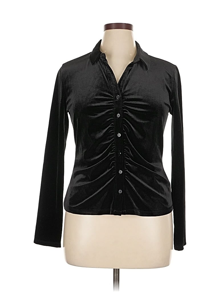 Pre-owned Sanctuary Long Sleeve Blouse In Black