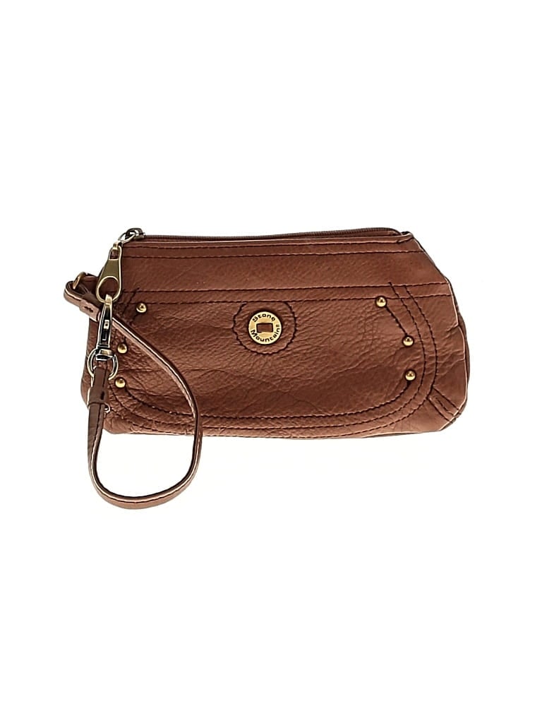 Pre-owned Stone Mountain Wristlet In Brown