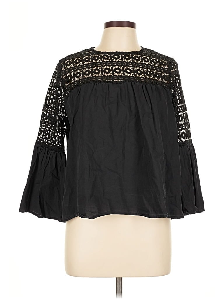 Pre-owned Endless Rose 3/4 Sleeve Blouse In Black