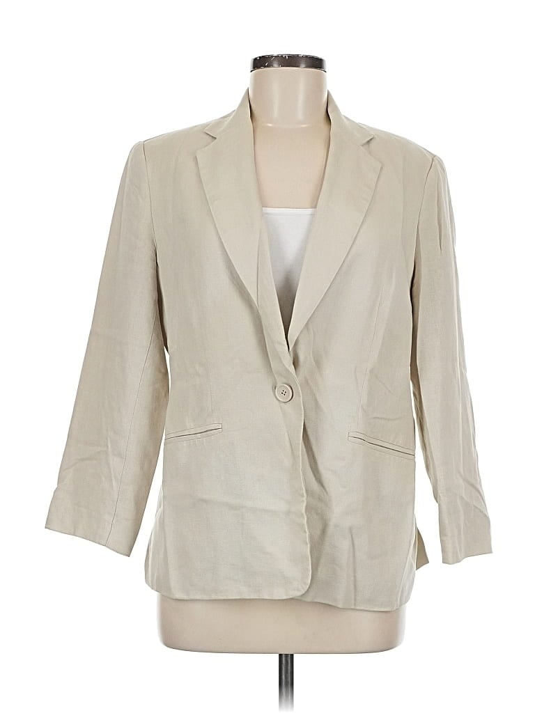 Pre-owned Nine West Blazer Jacket In White