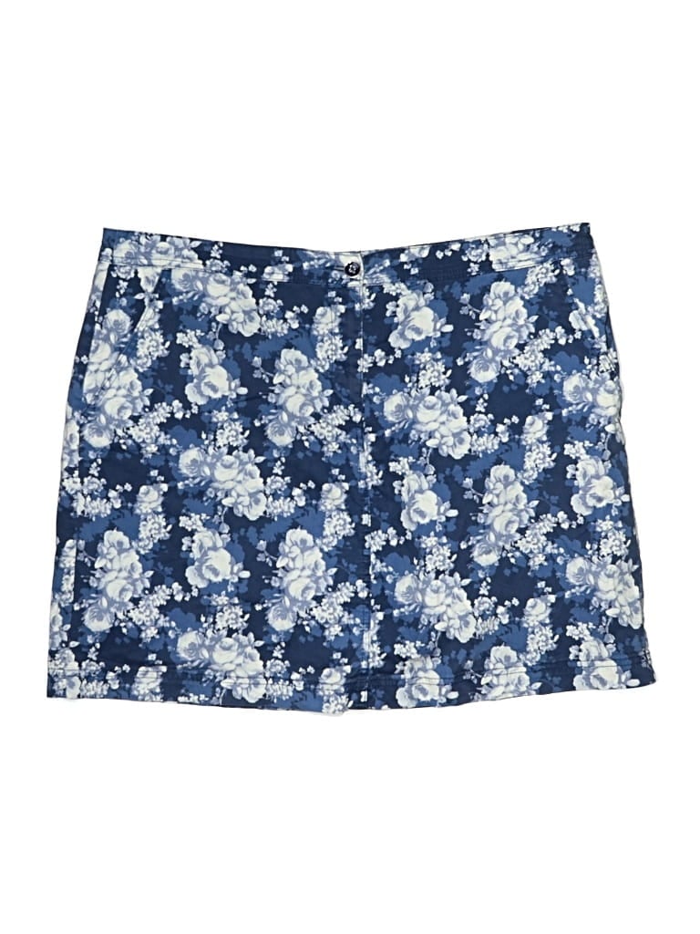 Pre-owned Karen Scott Skort In Blue