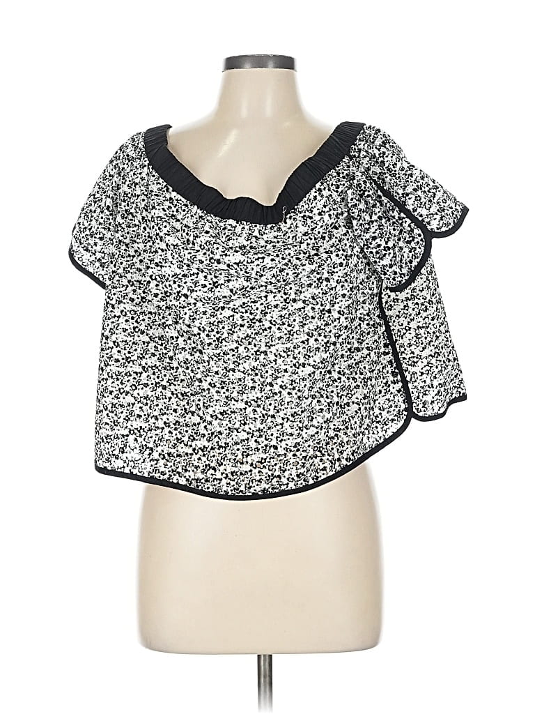 Pre-owned Rag & Bone Short Sleeve Blouse In Black