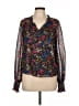Aqua 100% Polyester Black Long Sleeve Blouse Size M - photo 1