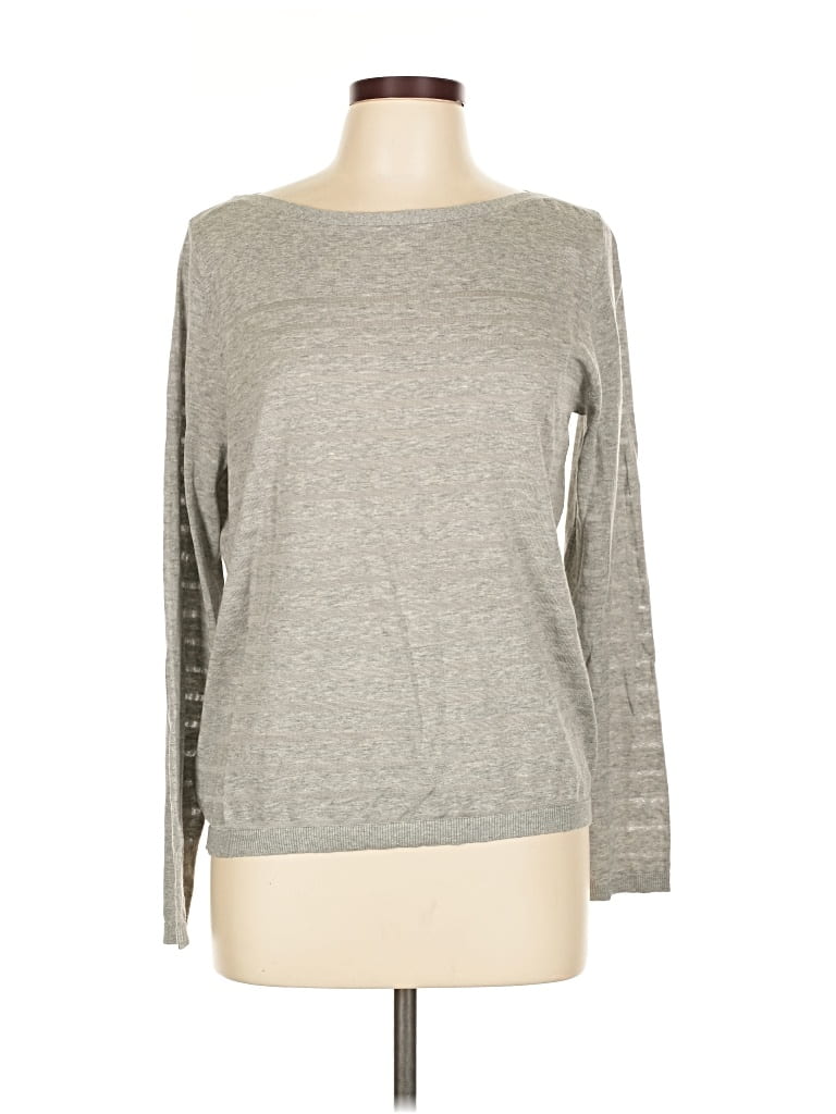 Pre-owned Ann Taylor Loft Pullover Sweater In Gray