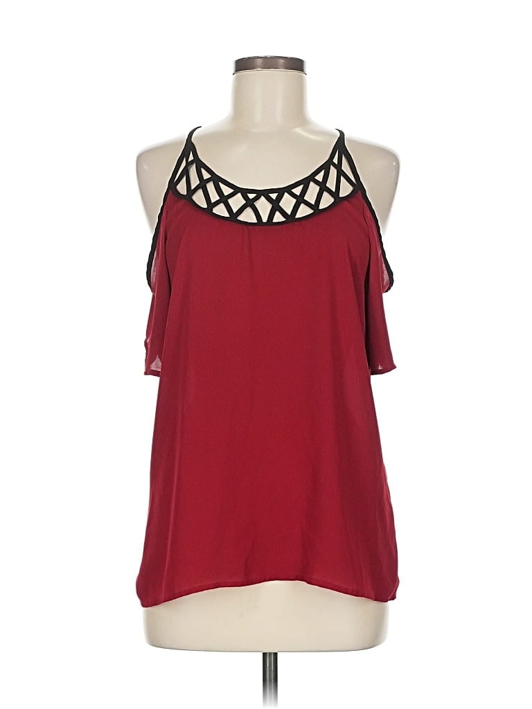 Pre-owned 7th Avenue Design Studio New York & Company Sleeveless Blouse In Burgundy