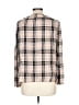Point Sur 100% Viscose Plaid Brown Long Sleeve Blouse Size L - photo 2