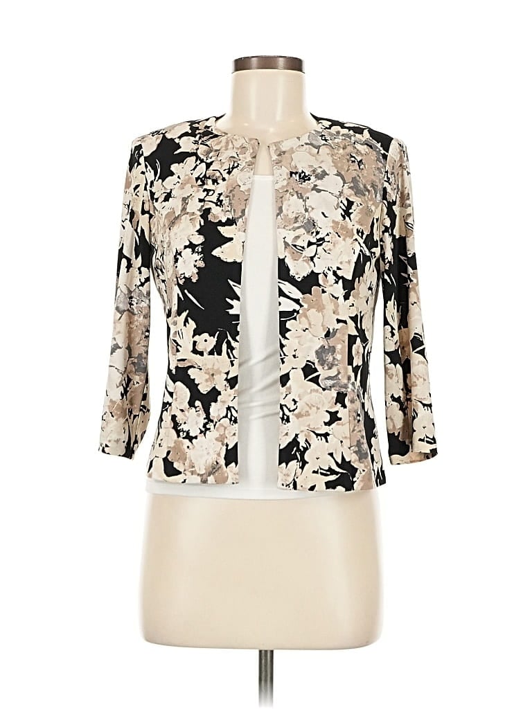 Pre-owned Jessica Howard 3/4 Sleeve Blouse In White