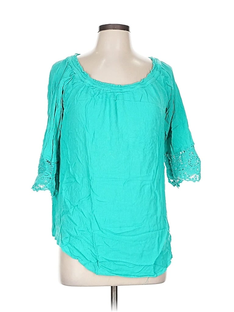 Pre-owned Chelsea & Theodore 3/4 Sleeve T-shirt In Blue