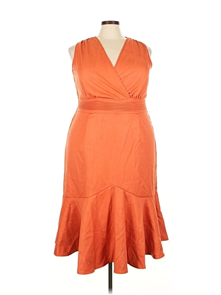 Pre-owned Shein Curve Cocktail Dress In Orange
