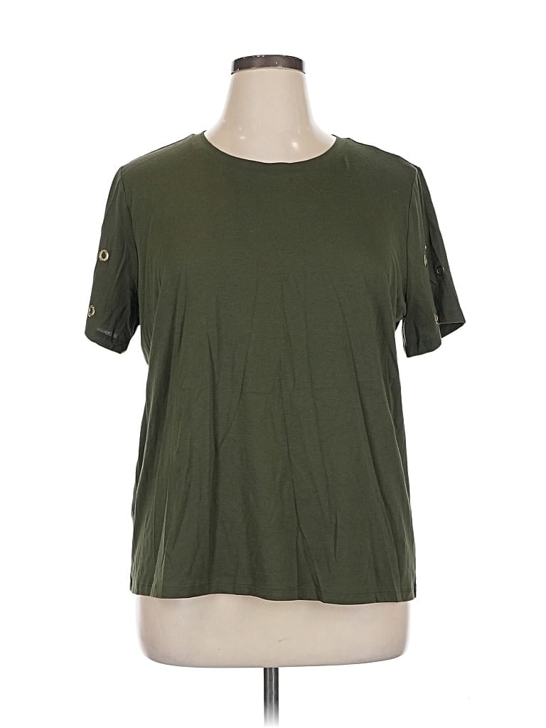 MICHAEL MICHAEL KORS Pre-owned Short Sleeve Top Green Crew Neck Tops