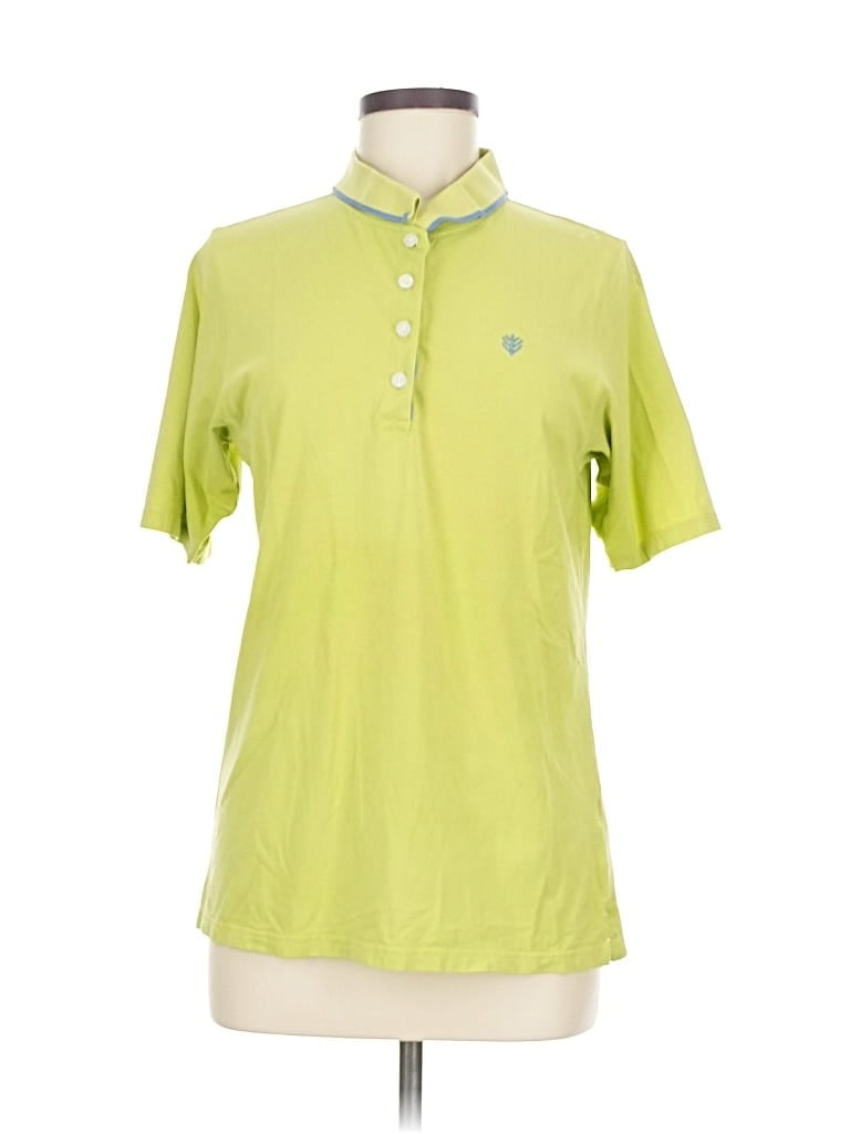Pre-owned Coolibar Short Sleeve Polo Shirt In Green