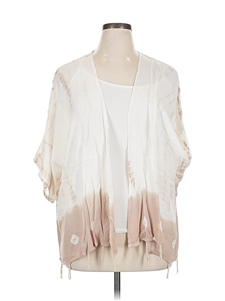 Pre-owned Soft Surroundings Cardigan Sweater In White