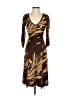 Alberto Makali Animal Print Brown Cocktail Dress Size 4 - photo 1