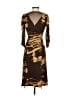 Alberto Makali Animal Print Brown Cocktail Dress Size 4 - photo 2